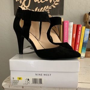 Sexy genuine suede leather heels